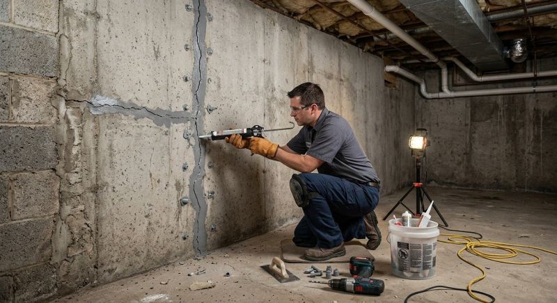 Basement Crack Repair in Hiram, GA