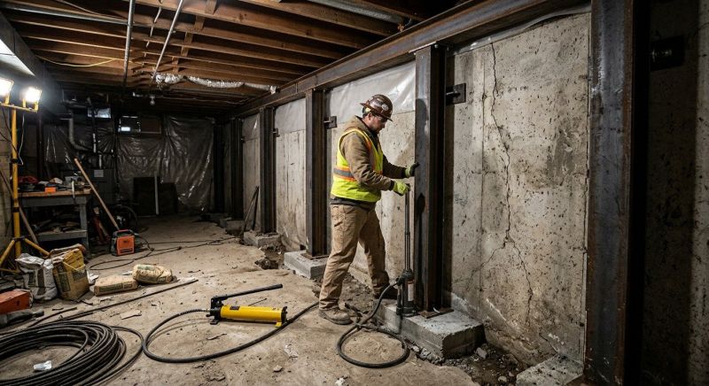 Basement Stabilization in Hiram, GA