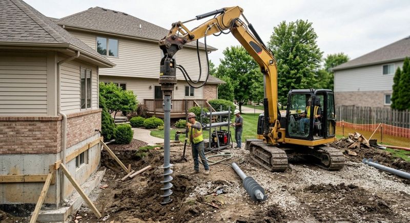 Helical Pile Installation in Hiram, GA