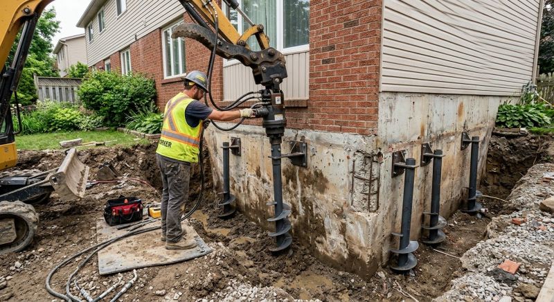 Helical Pile Installation in Hiram, GA