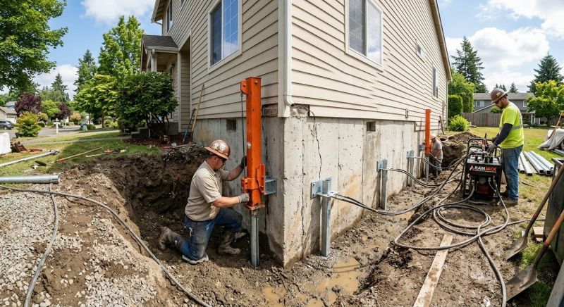 Sinking Foundation Repair in Cobb County, GA
