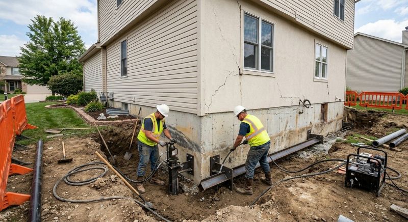 Sinking Foundation Repair in Hiram, GA