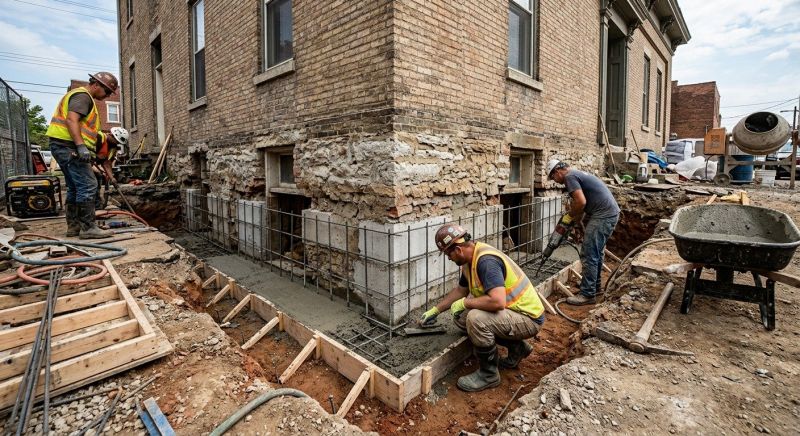 Structural Underpinning in Hiram, GA