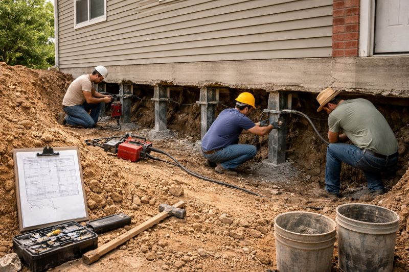 Structural Underpinning in Hiram, GA